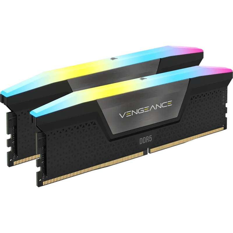 Corsair Vengeance RGB DDR5 6000MT/s CL30 - 32GB (2x16GB) Black Intel XMP
