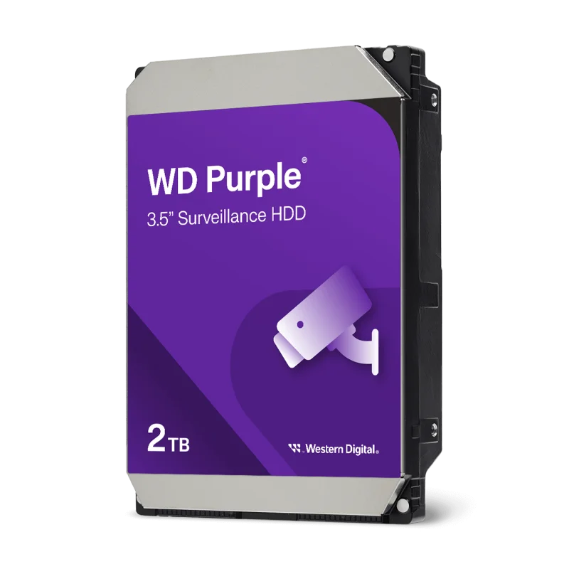 WD Purple - 3.5" Surveillance HDD - 2TB SATA