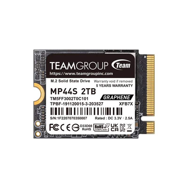 TeamGroup MP44S 2230 - M.2 PCIe Gen4 NVMe SSD - 2TB