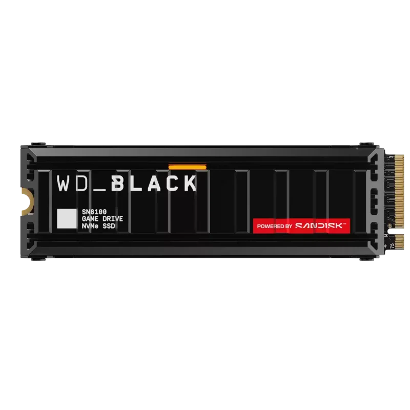 WD Black SN8100 w/ Heatsink - M.2 PCIe Gen5 NVMe SSD - 1TB