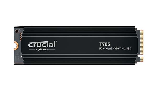 Crucial T705 w/ Heatsink - M.2 PCIe Gen5 NVMe SSD - 2TB
