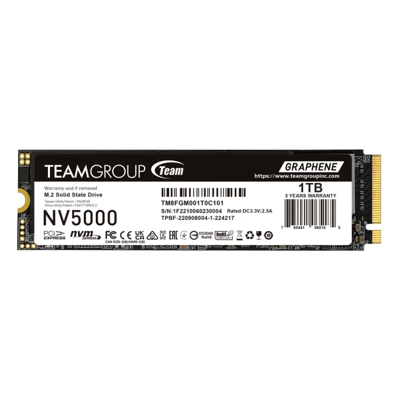 TeamGroup NV5000 - M.2 PCIe Gen4 NVMe SSD - 1TB